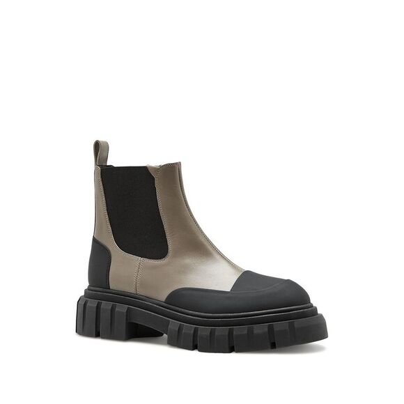 LA CANADIENNE Womens Taupe Beige Kyree Toe Block Heel Leather Booties 40 - Picture 1 of 3